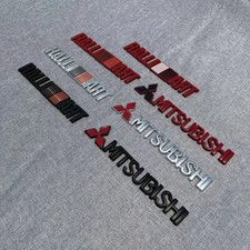 For Mitsubishi Logo Ralliart Letter Sport Rear Trunk Liftgate Tailgate Lid Badge