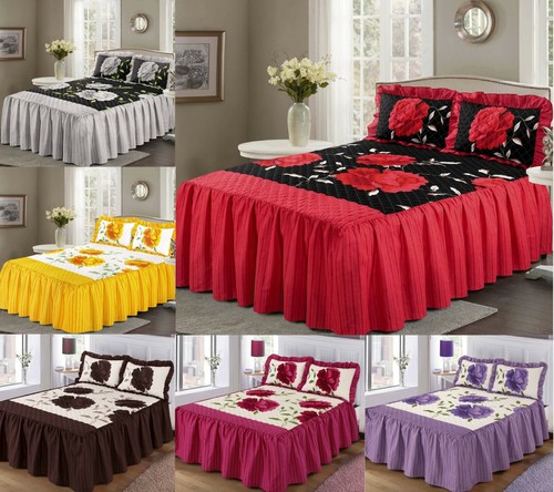 Floral bedspread with pillow - bedspread,