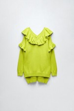 ZARA Florescent Lime Ruffled