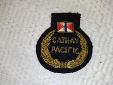Cathay Pacific Airways gold thread Pilot Flight Crew Cap Badge  1990s