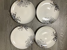 Denby Monsoon Chrysanthemum 4x Dinner Plates 28cm (please See Pics For any Wear)