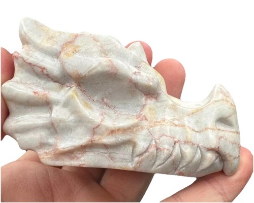 Crystal dragon head red vein - head,