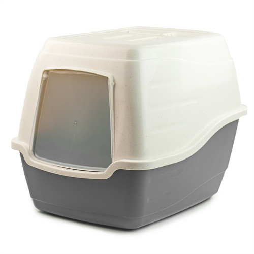 Hooded cat loo litter - hooded, tray