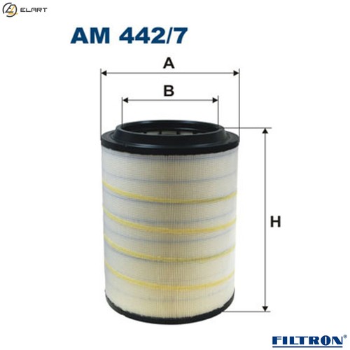 Air filter 442 for volvo - air, 442/7