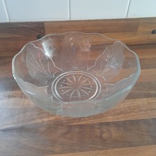 Vintage Clear Glass Leaf