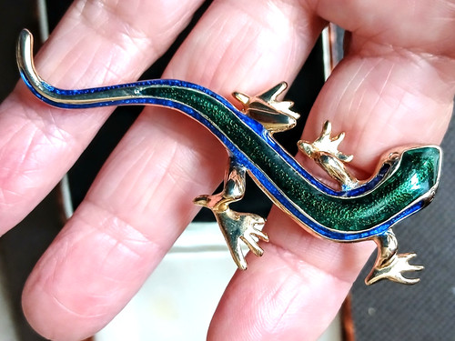 Large vintage 80s vivid enamel - 80s,