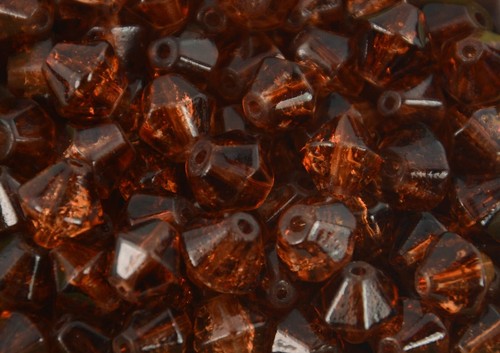 8mm crackle glass bicone beads - 8mm,