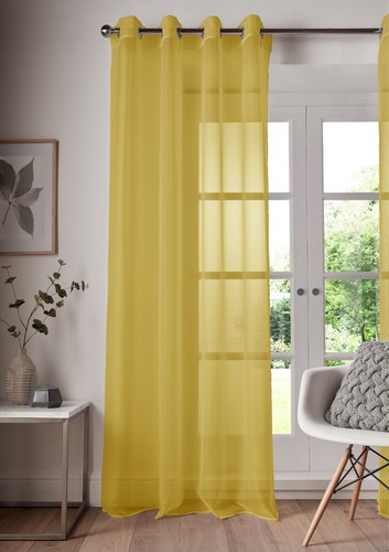 Sheer voile net curtain eyelet - curtain,