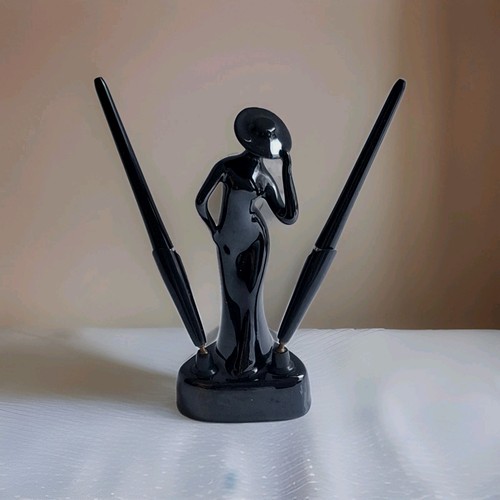 Art deco style pen holder - art,