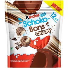 Kinder Schoko Bons Crispy, 12 Pieces Milky Cocoa & Crispy Wafer, 67.2g