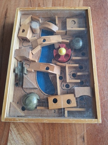 Vintage wooden ball maze - maze, game