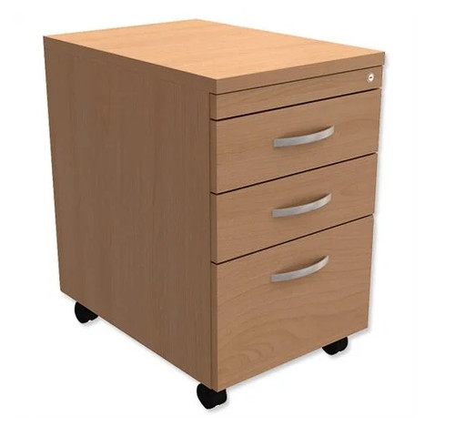 Oak mobile pedestal drawer - oak, 3