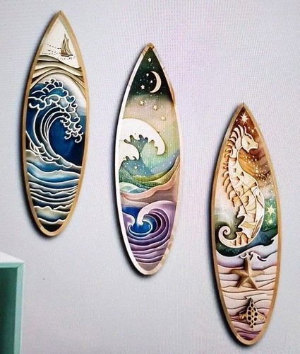 3pcs boho surfboard marine - 3pcs,