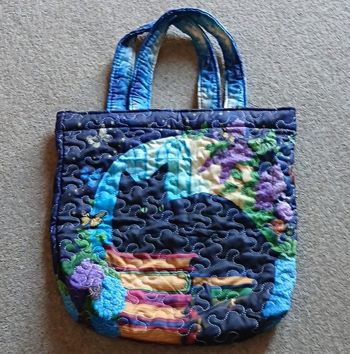 Women quilted cotton tote - quilted,