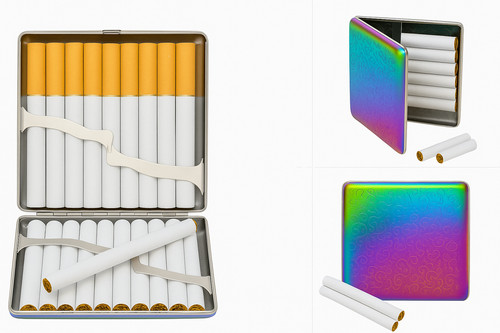 Rainbow swirl metal cigarette - swirl,