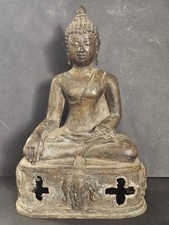 Antique Thai bronze Buddha Statue. 21cm Tall. wonderful patina. 