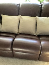 4 Canvas Cotton Cushions Colour Stone Size 50x50cm New Bought For summerhouse