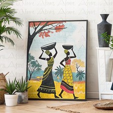 African women village - african,