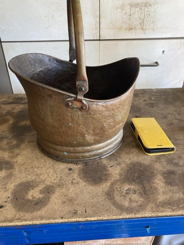 Antique victorian brass coal - brass,