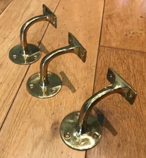 BRASS HAND RAIL BRACKETS X3 SOLID BRASS (Black D10)