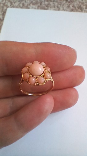 Ring 750 yellow gold with - ,