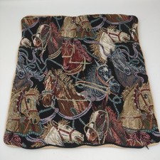 Vintage Tapestry Horse Cushion Cover 15x15 Inch Sqaure Made In Uk Louis Taylor
