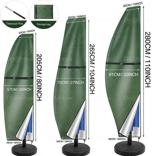 Parasol cover with zip outdoor - with,