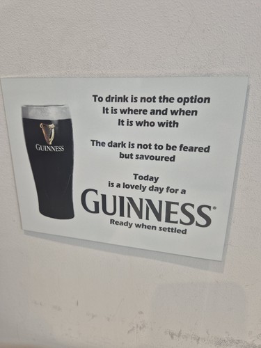 Guinness metal tin wall sign - guinness,