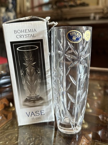 Bohemia lead crystal vase - bohemia,