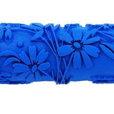 5'' Embossed Flower Pattern Paint Roller Wall Art Texture DIY Decor Tool