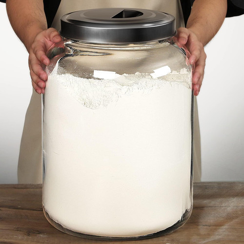 Large glass jars with lids - glass,