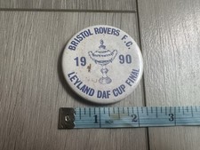 Vintage Bristol Rovers FC Badge Leyland DAF Cup Final 1990