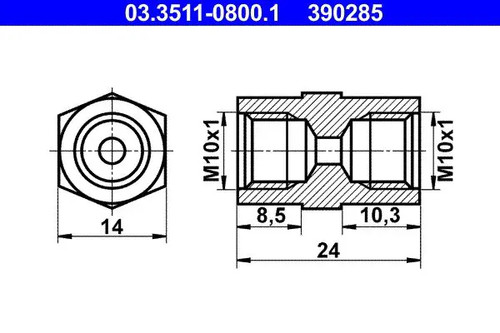 Brake hose adapter - 5x,