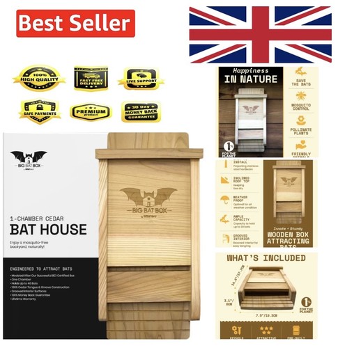 Cedar bat box single - bat,
