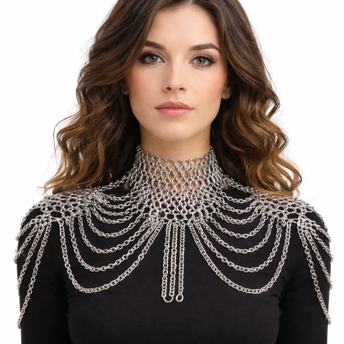 Chainmail shoulder top - chainmail, 10mm