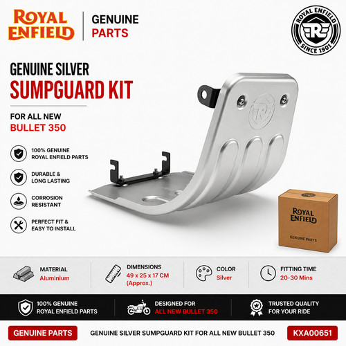 Genuine silver sumpguard kit - silver,