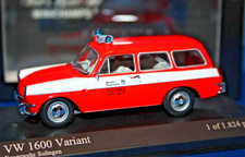 VW 1600 VARIANT FIRE CAR FEUERWEHR SOLINGEN - 1/43 scale by MINICHAMPS LTD EDT.