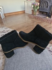 UGG Black Suede Small Block