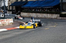 John Watson Surtees TS16 Ford leads Mark Donohue Penske PC1 Ford M- Old Photo