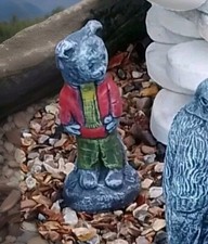 Rupert Bear Concrete Garden Ornament 29cm | Handmade Outdoor Statue Gift