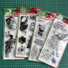 BUNDLE 4x Inkadinkado Clear Christmas Stamp Sets Card Craft Scrapbooking