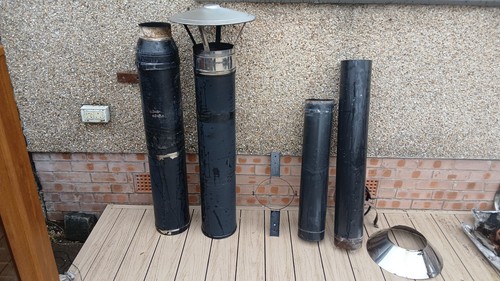Stove log burner wood flue - log,