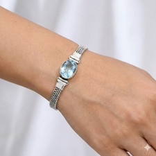 Aquamarine bracelet 925 - aquamarine,