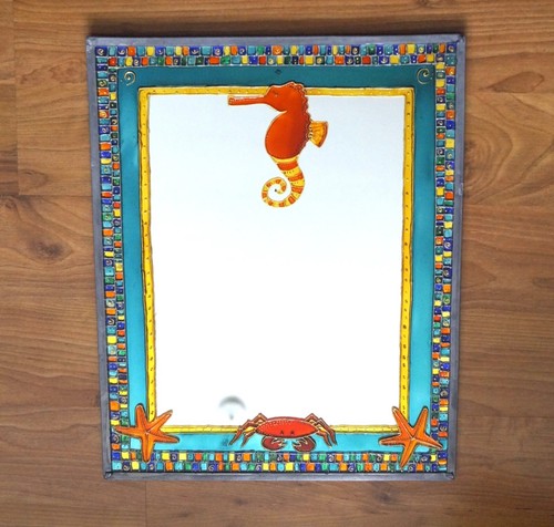 Vintage stained mirror artwork - mirror,