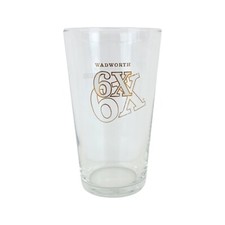 Wadworth 6X Pint Glass - Man-cave, Home Bar Collectable, Beer, Ale, Bitter