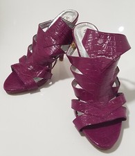 La Strada UK 7 Crocodile Snake Skin Heels Fandango - Pink / Red Fuschia - Purple