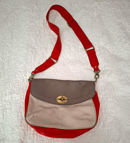 Boden beige red grey leather - boden, beige/red/grey