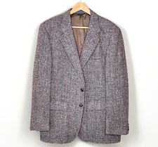 Harris Tweed Mens 40R Brown
