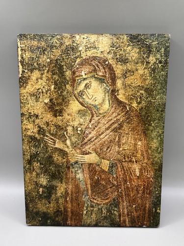 Religious icon wood virgin - religious,