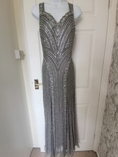 Silver beaded Occasion Dress 